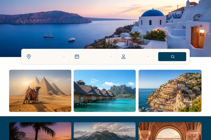 Boutique travel concept, Travel · Landing page